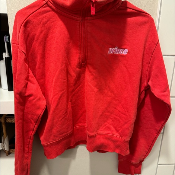 Prince Women's Cropped 1/4 Zip - size Medium - Code Red - Picture 5 of 6